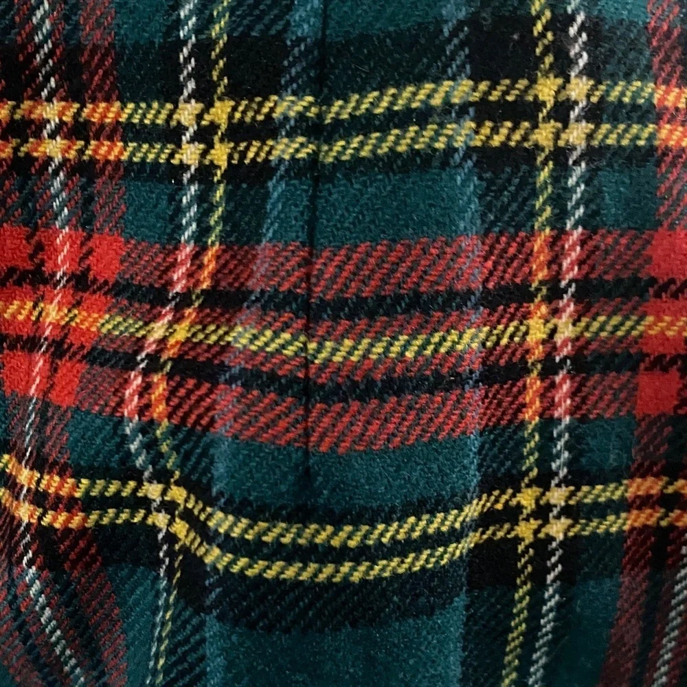 Jack Winter 50s Plaid Pants in Green and Red - Picture 5 of 8